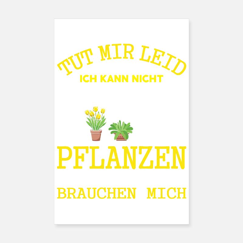 Gärtner Spruch Gärtnerei Hobbygärtner Kleingärtner - Poster 20x30 cm - Weiß