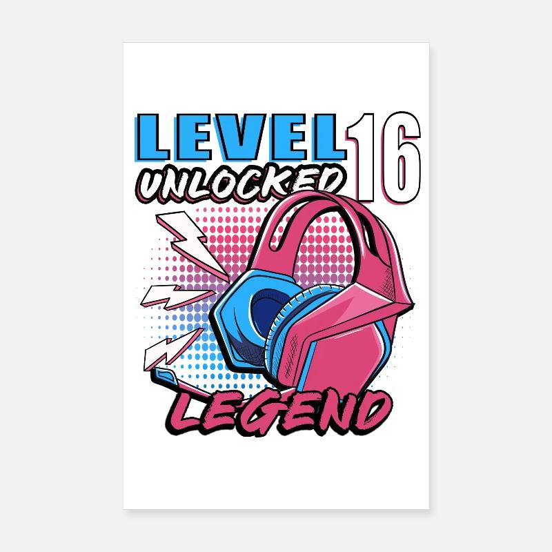 Conception du casque Level16 Legend Poster 20 x 30 cm