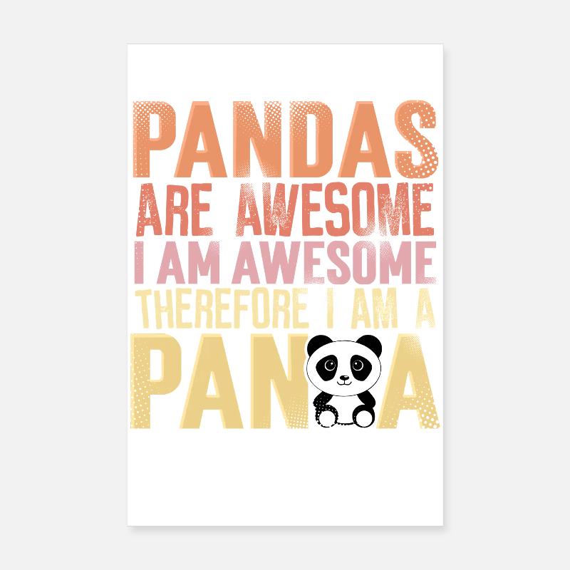 Panda Poster 20x30 cm