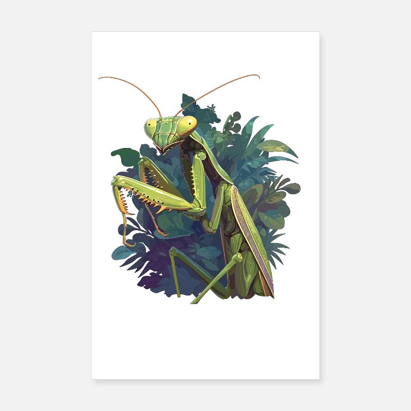 Praying mantises Praying mantis Poster 8" x 12" (20x30 cm)