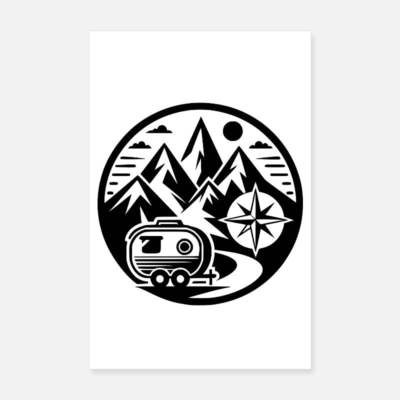 Camping Poster 8" x 12" (20x30 cm)
