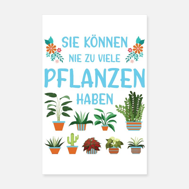 Gärtner Spruch Gärtnerei Hobbygärtner Kleingärtner - Poster 20x30 cm - Weiß