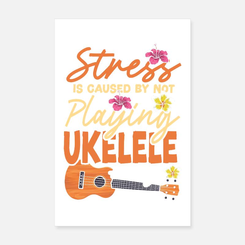 L’accent de l’ukulélé hawaïen est Poster 20 x 30 cm