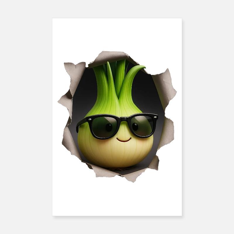 Oignons verts Poster 20 x 30 cm