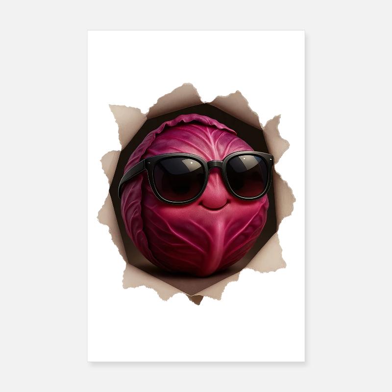 Chou rouge Poster 20 x 30 cm