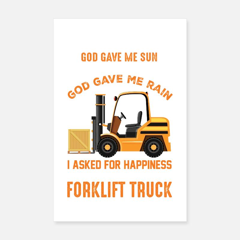 Gabelstapler Staplerfahrer Poster 20x30 cm