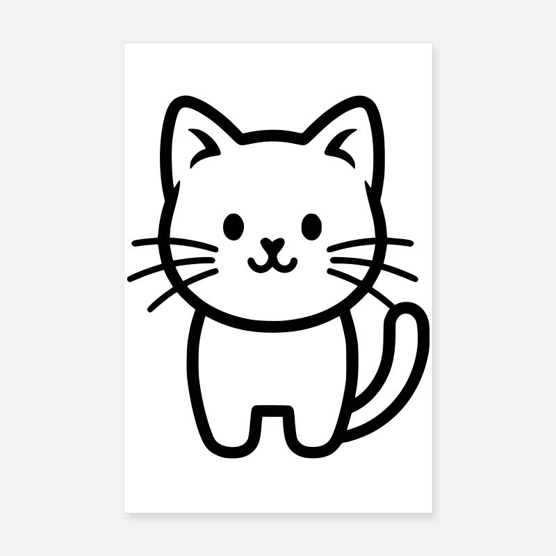 Cute stylized little cat Poster 8" x 12" (20x30 cm)