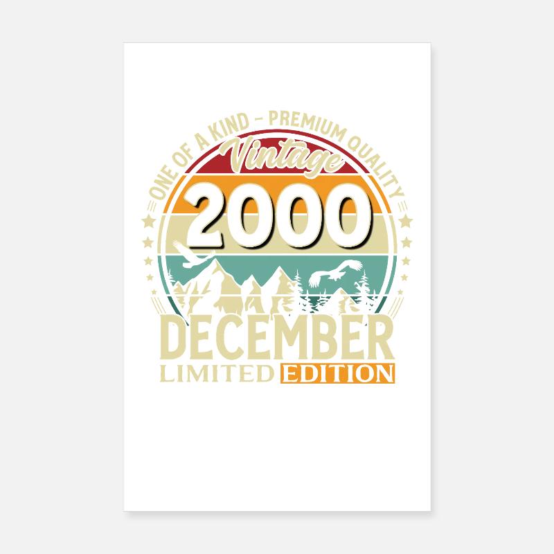 25e anniversaire Millésime décembre 2000 Poster 20 x 30 cm