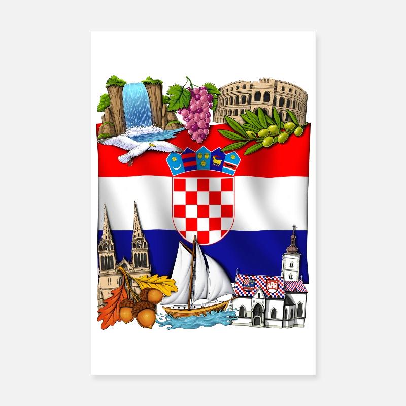 Croatia Poster 8" x 12" (20x30 cm)