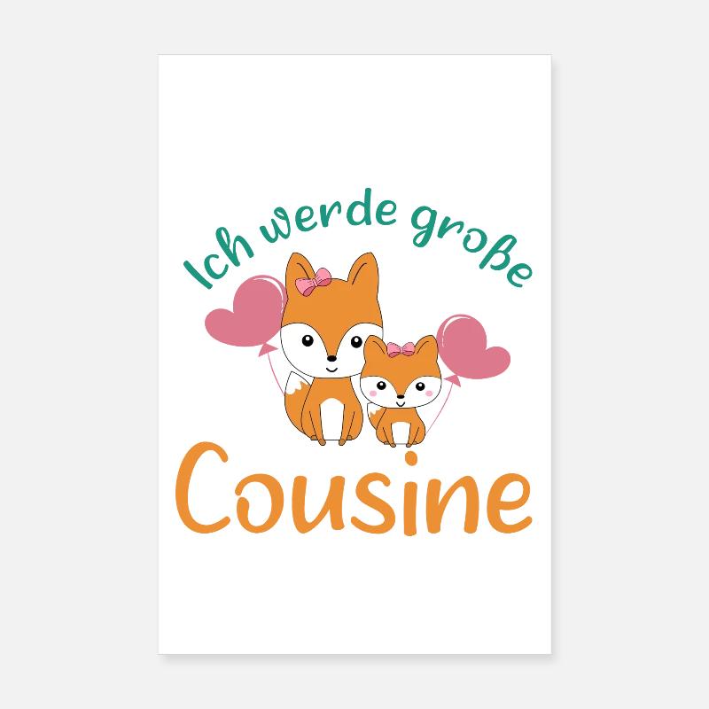 Bientôt, grand cousin 2026 Les Renards deviendront grands cousins Poster 20 x 30 cm