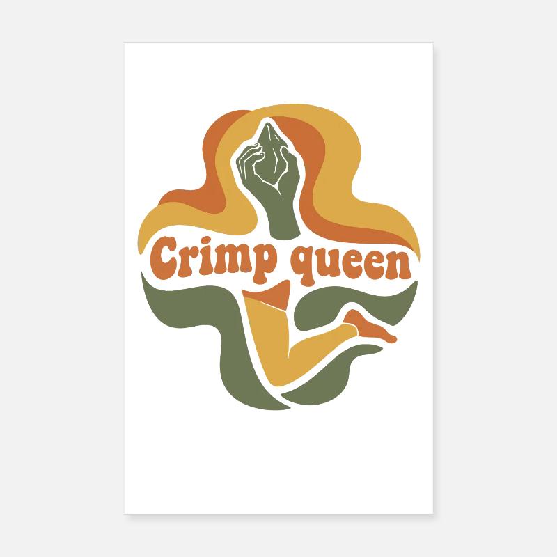 Grimpeur de bloc escaladeur Crimp Queen Poster 20 x 30 cm