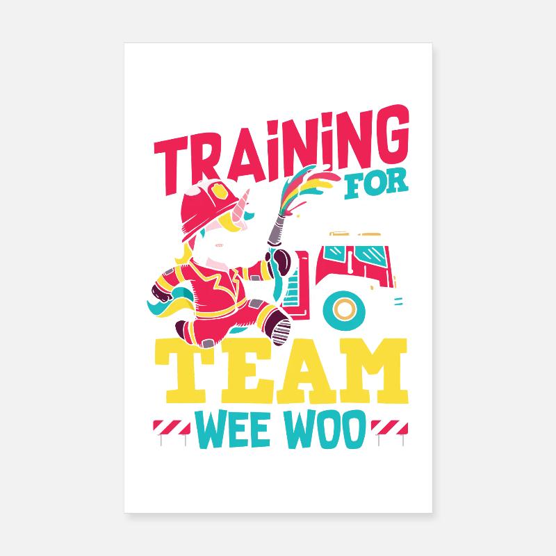 Wee Woo Squad Fire Tiny Feuerwehrmann Poster 20x30 cm
