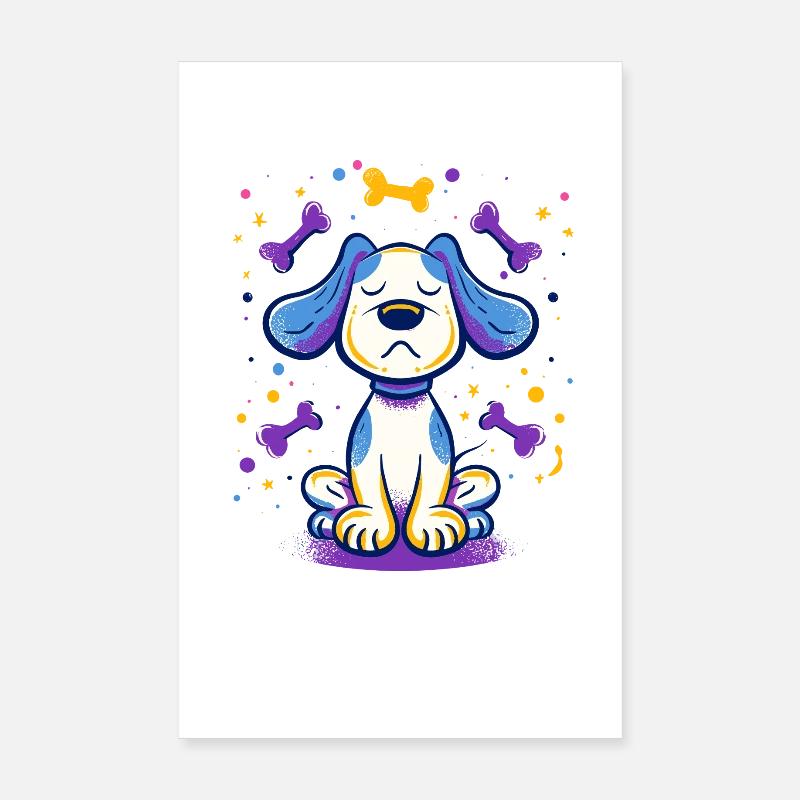 Accent fier d’os de chiot Poster 20 x 30 cm