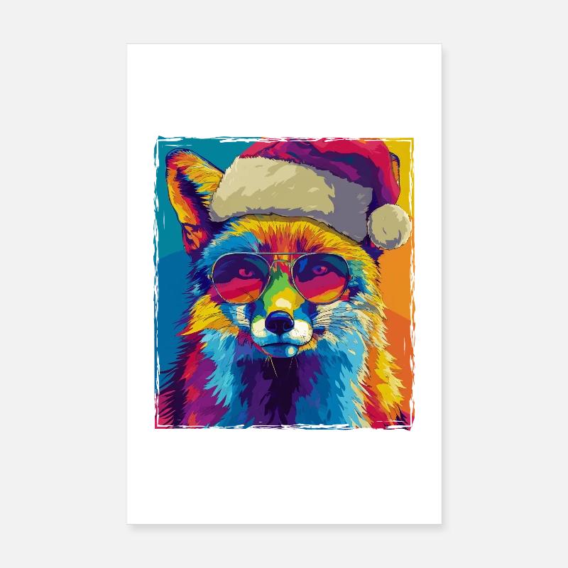 Portrait de Noël de Fox Poster 20 x 30 cm
