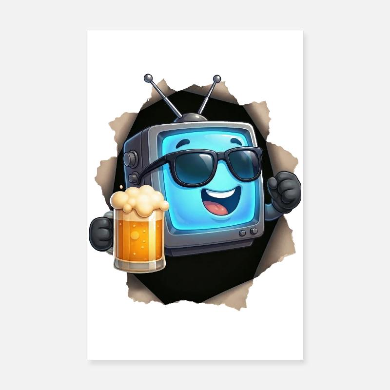 TV Bier Poster 20x30 cm