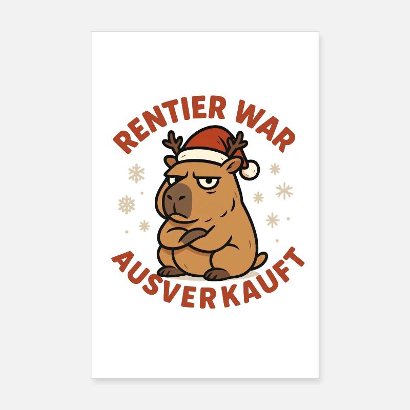 Malheureusement, Reindeer a vendu complet Capybara Poster 20 x 30 cm