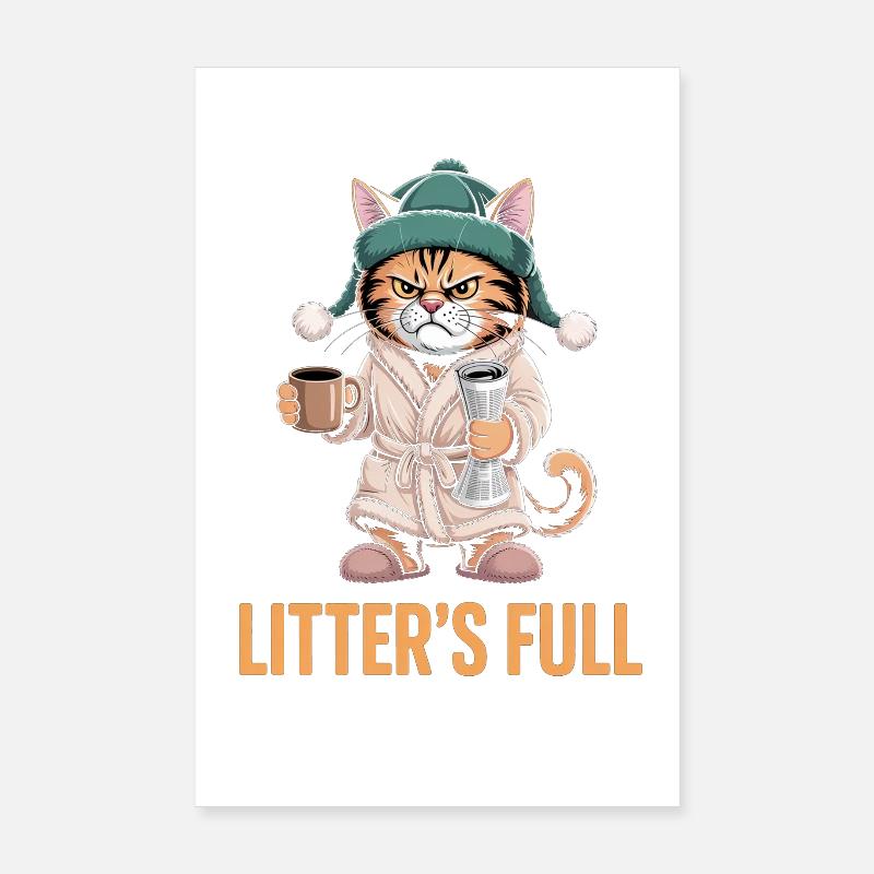 Matin Chat Douillet Poster 20 x 30 cm