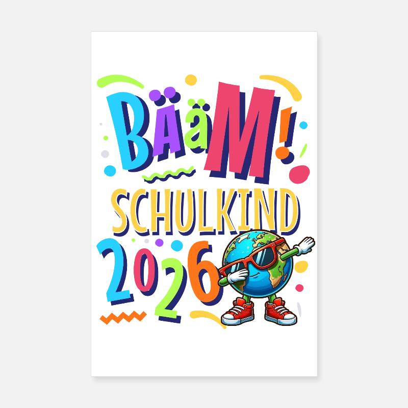 Bääm Schulkind 2026 - Poster 20x30 cm - Weiß