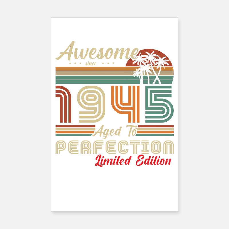 awesome since 1945 Poster 20 x 30 cm