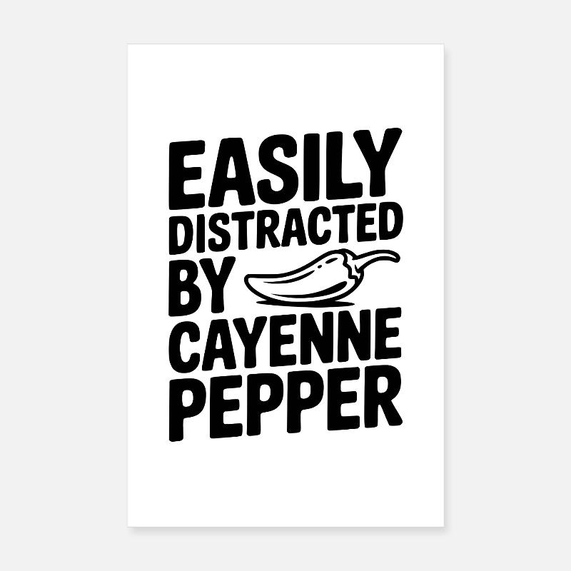 Easily Distracted by Pepper Poster 8" x 12" (20x30 cm)