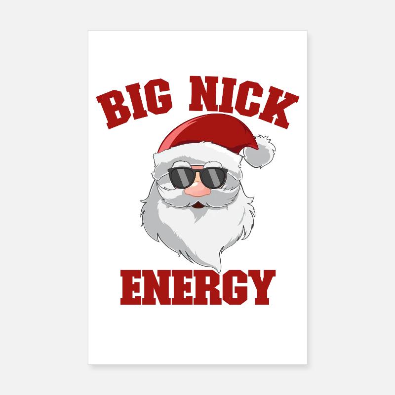 Père Noël, Joyeux Noël, Big Nick-E Poster 20 x 30 cm