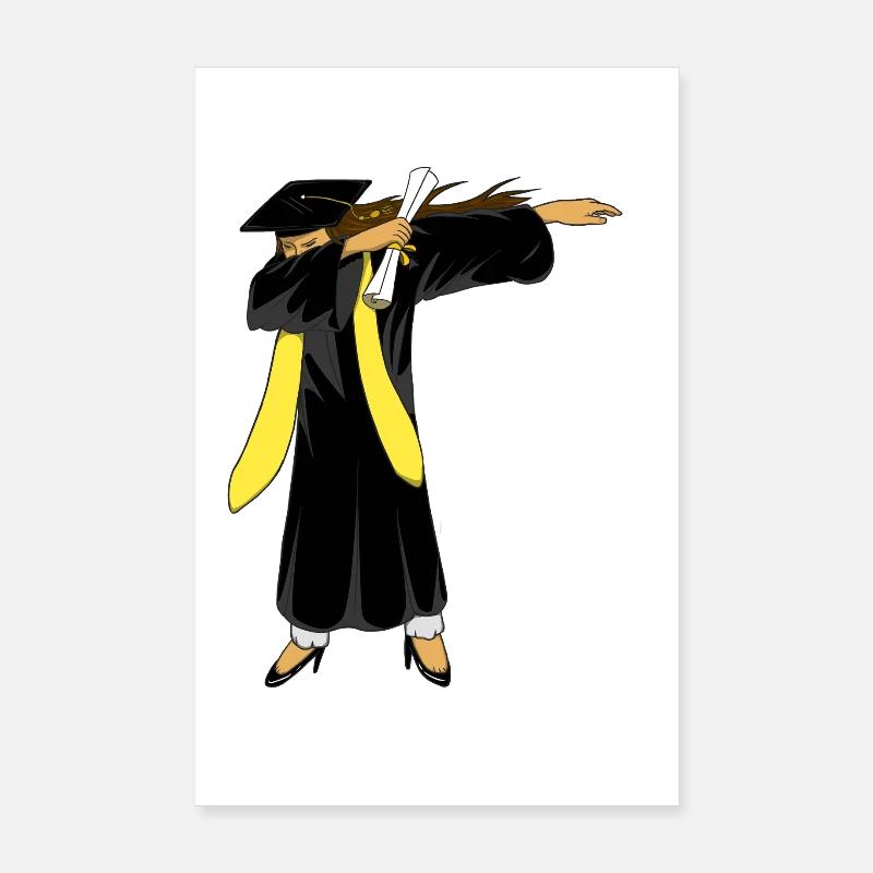 Dabing Diplôme de fille de remise des diplômes Lycée drôle Poster 20 x 30 cm