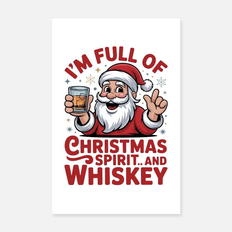 Weihnachts-Whiskey-Weihnachtsgeist Poster 20x30 cm
