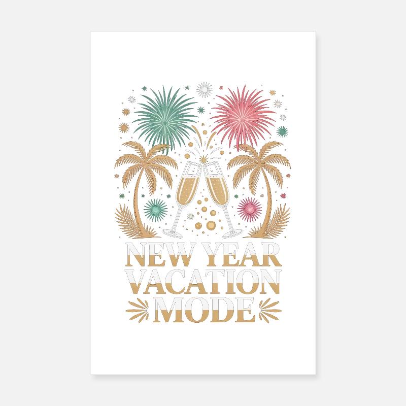 Mode vacances du Nouvel An Poster 20 x 30 cm