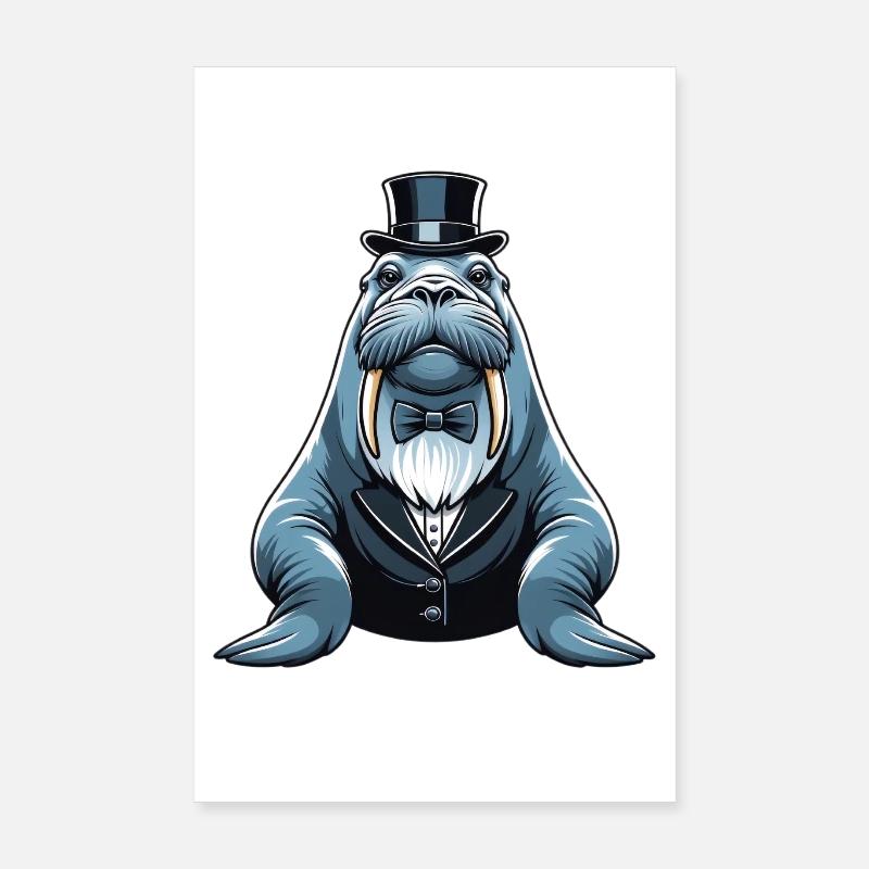 Morse élégant en smoking Poster 20 x 30 cm