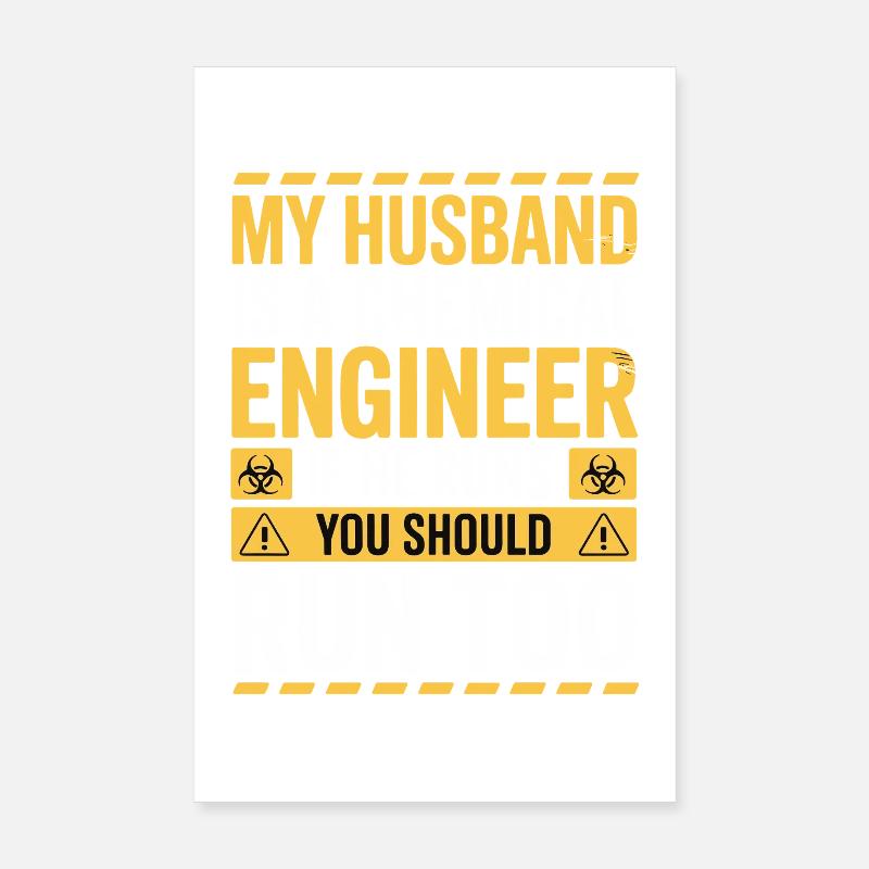 Funny scientific humor about a chemical engineer Poster 8" x 12" (20x30 cm)