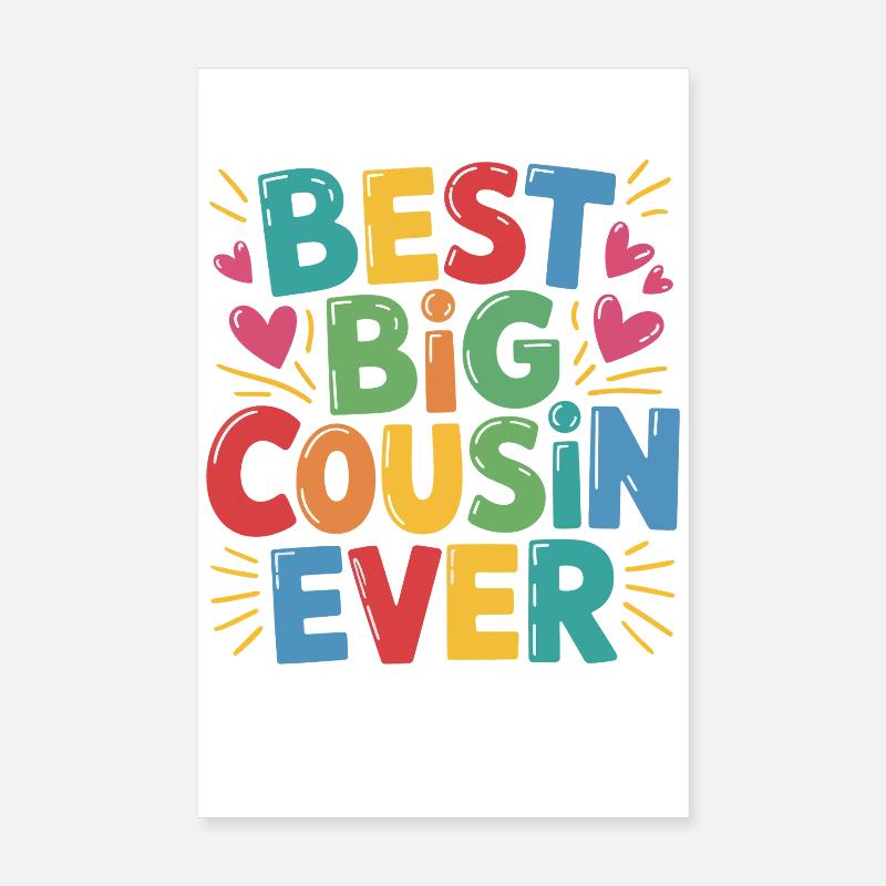 Bester Großer Cousin Ever Poster 20x30 cm