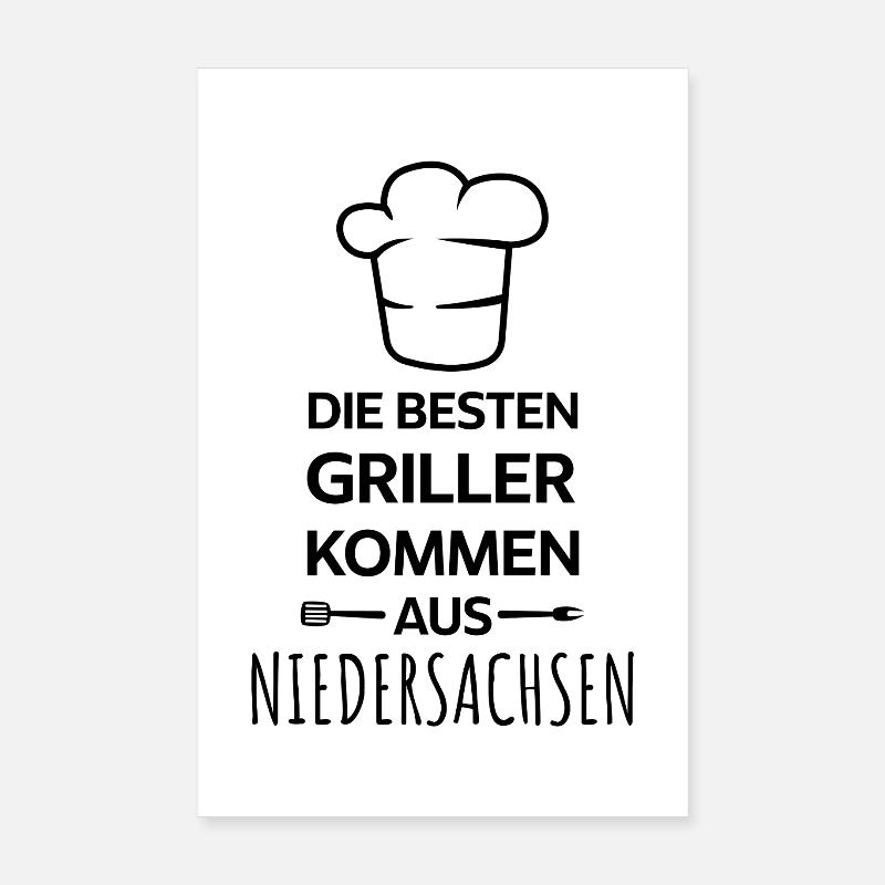Les meilleurs barbecues de Basse-Saxe Design Poster 20 x 30 cm