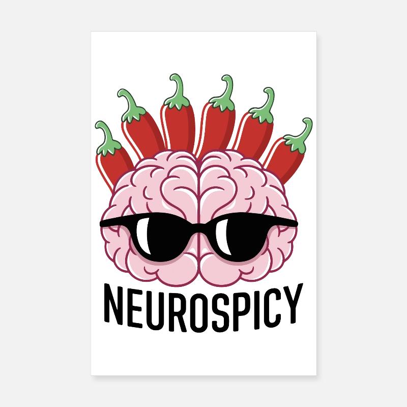 Pepper Brain mit Sonnenbrille Poster 20x30 cm