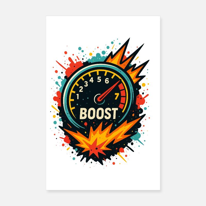 Boost Display Explosive, Turbo Tuning Shirt Poster 8" x 12" (20x30 cm)