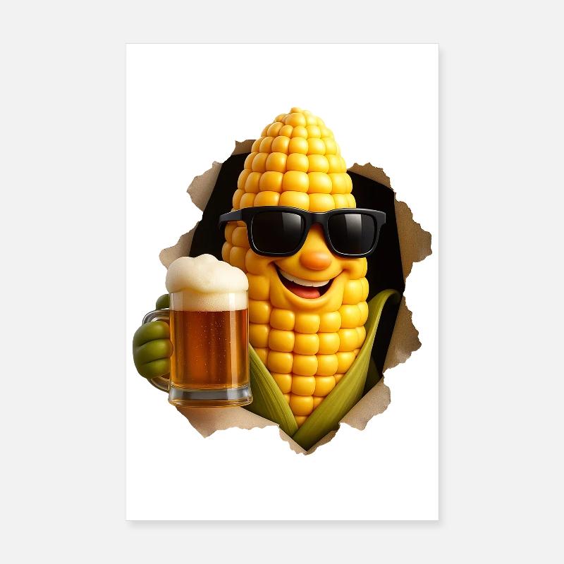 Corn Beer Poster 8" x 12" (20x30 cm)