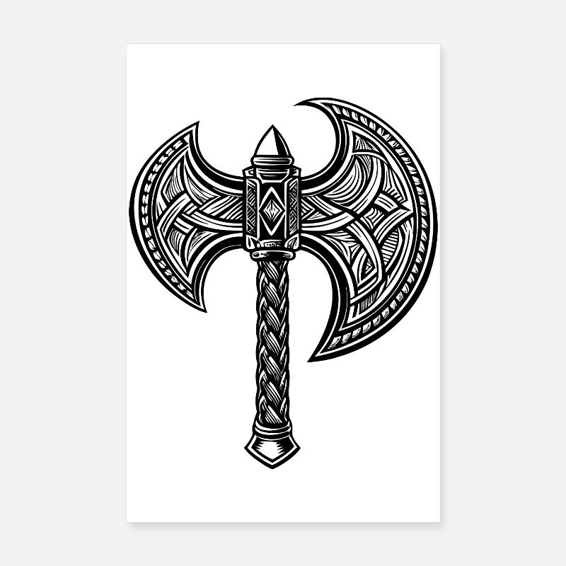 Hache viking Poster 20 x 30 cm