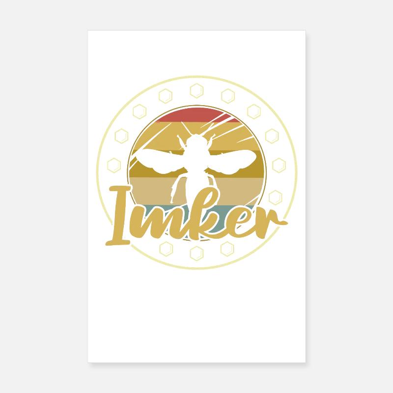 Beekeeper Bee Design for Beekeepers Poster 8" x 12" (20x30 cm)