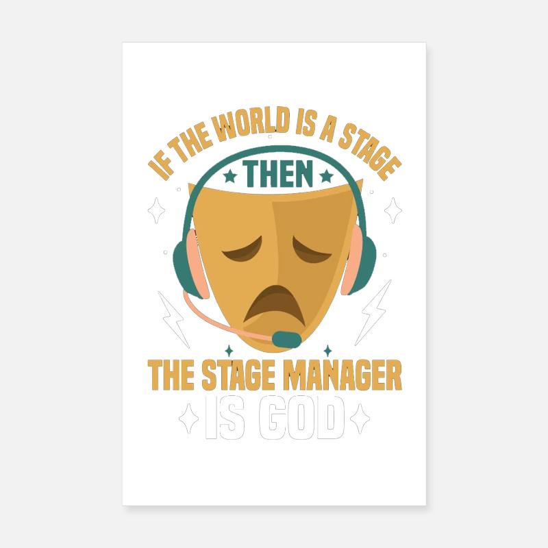 Technicien de théâtre Machiniste Éclairage technique théâtral Poster 20 x 30 cm