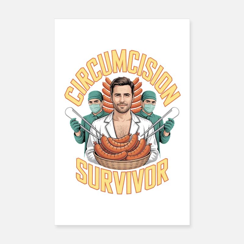 Survivant de la circoncision contrefaite inportable Poster 20 x 30 cm
