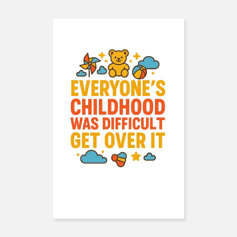 Message de lutte d’enfance Over ItBold Poster 20 x 30 cm