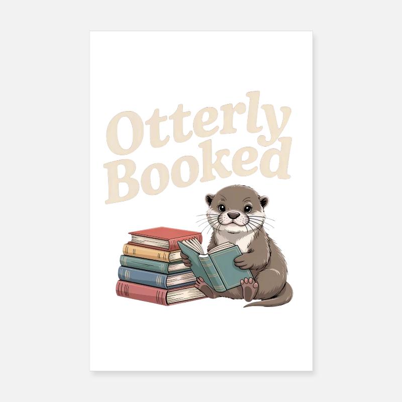 The Reader Otter Poster 8" x 12" (20x30 cm)