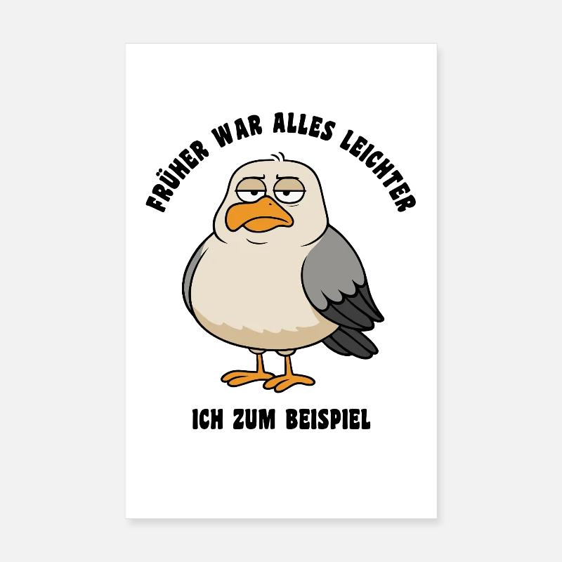« C'était plus simple avant », dit Seagull. Poster 20 x 30 cm