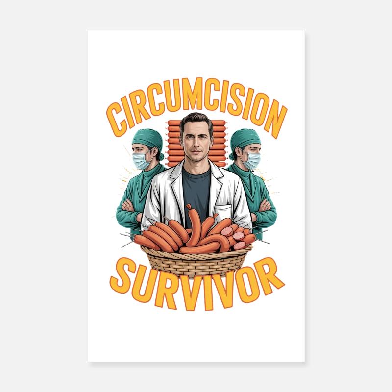 Survivant de la circoncision contrefaite inportable Poster 20 x 30 cm