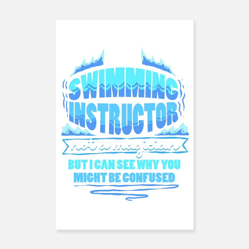 Moniteur de natation Poster 20 x 30 cm