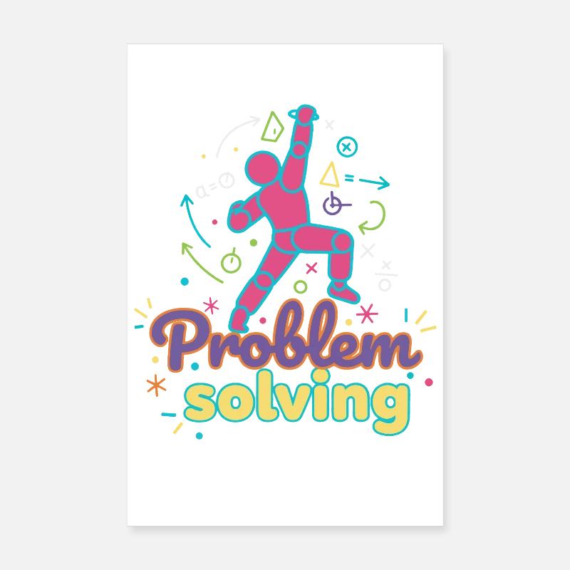 Problem Solving Climbing Rock Bouldering Fun Poster 8" x 12" (20x30 cm)