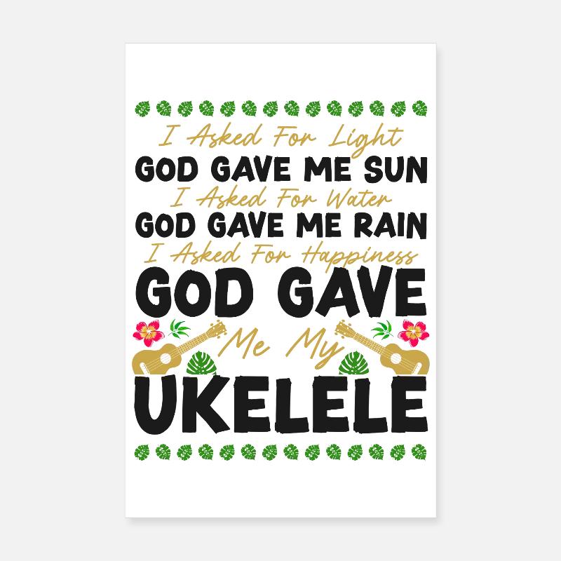 Ukulélé hawaïen que j’ai demandé Poster 20 x 30 cm