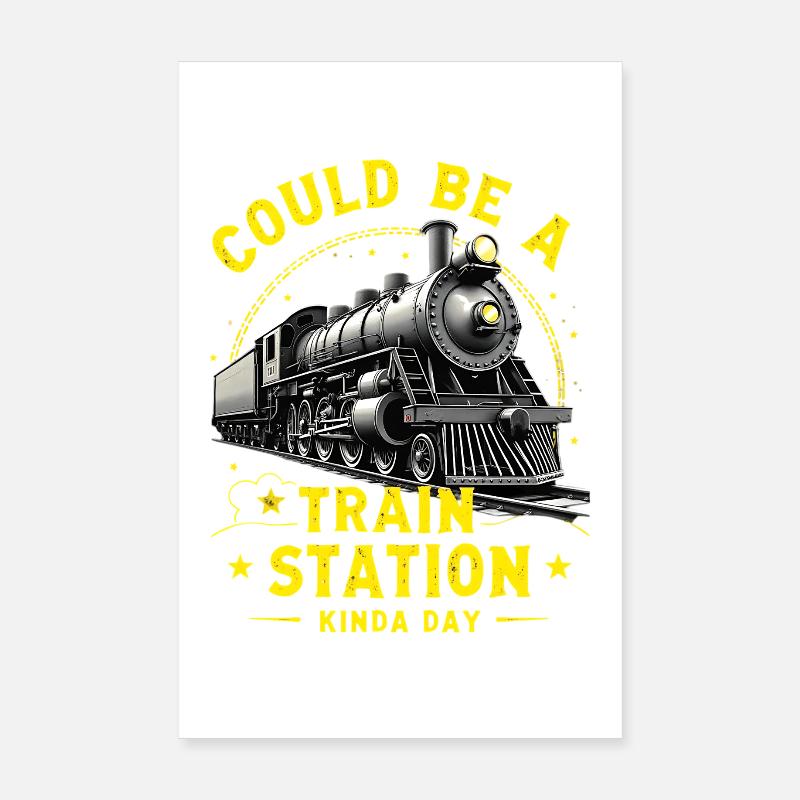 Dampfzug Bahnhoftag Poster 20x30 cm