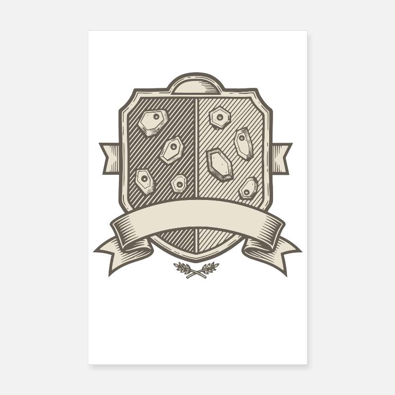 Emblème de conception de l’insigne de l’escalade Poster 20 x 30 cm