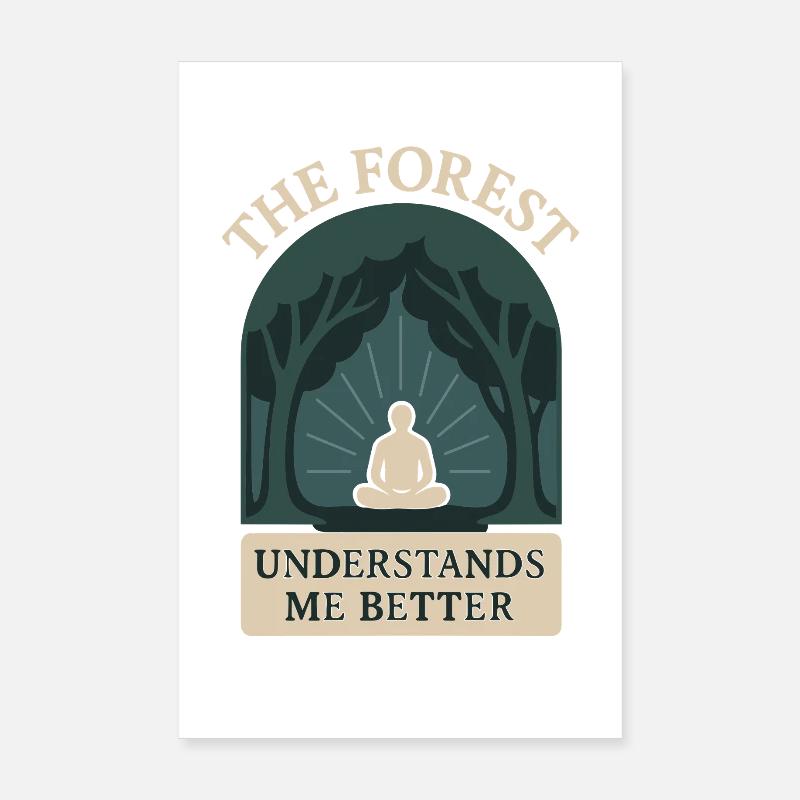 Remise à zéro mentale, Forest Walk Overthinker Poster 20 x 30 cm