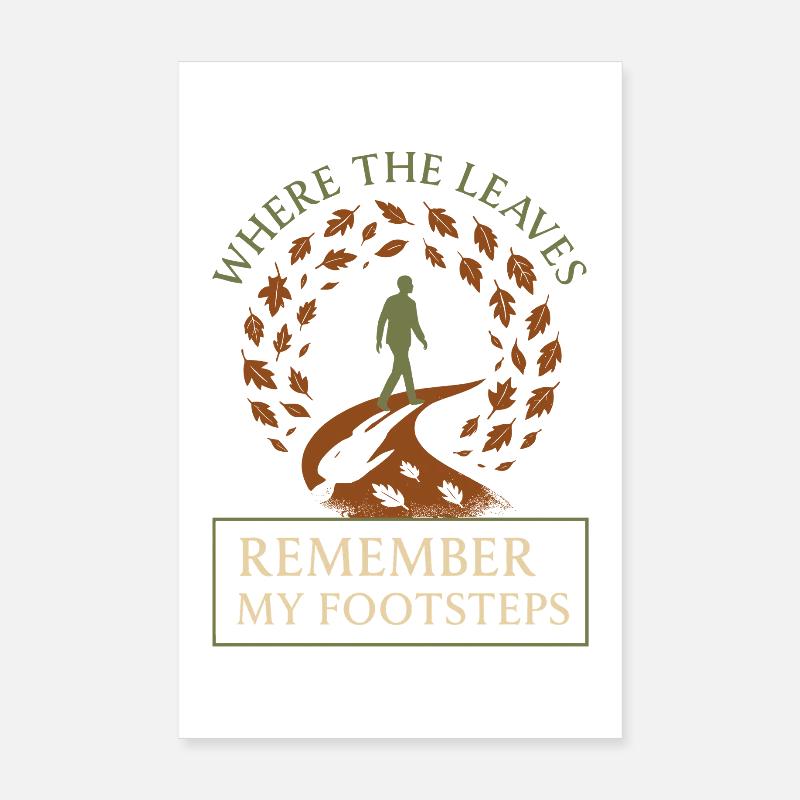 Forest Walk Overthinker Mental Reset - Poster 20x30 cm - Weiß